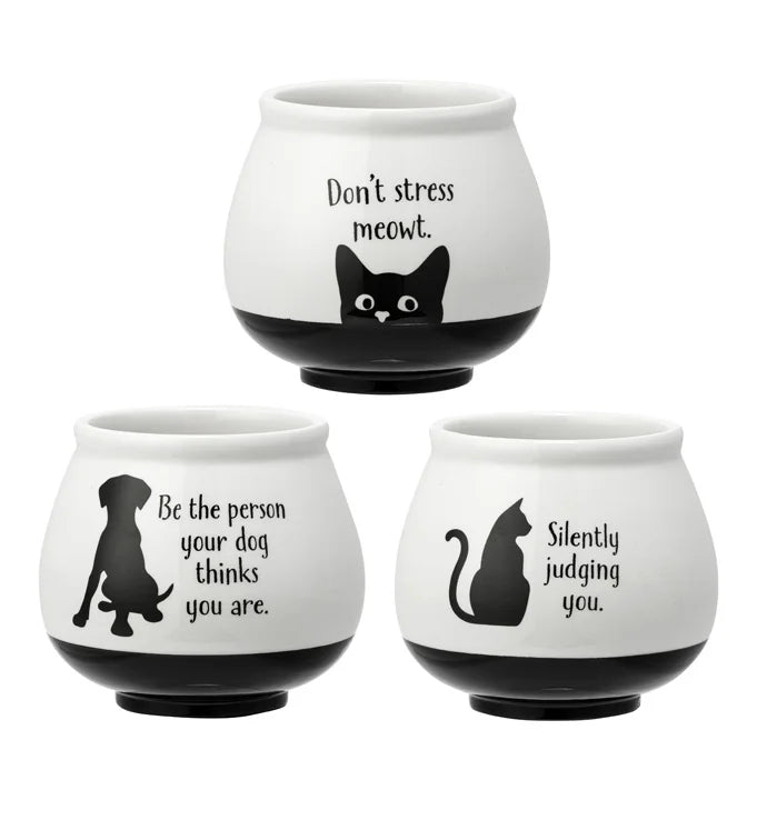 Witty Animal Black & White Planter