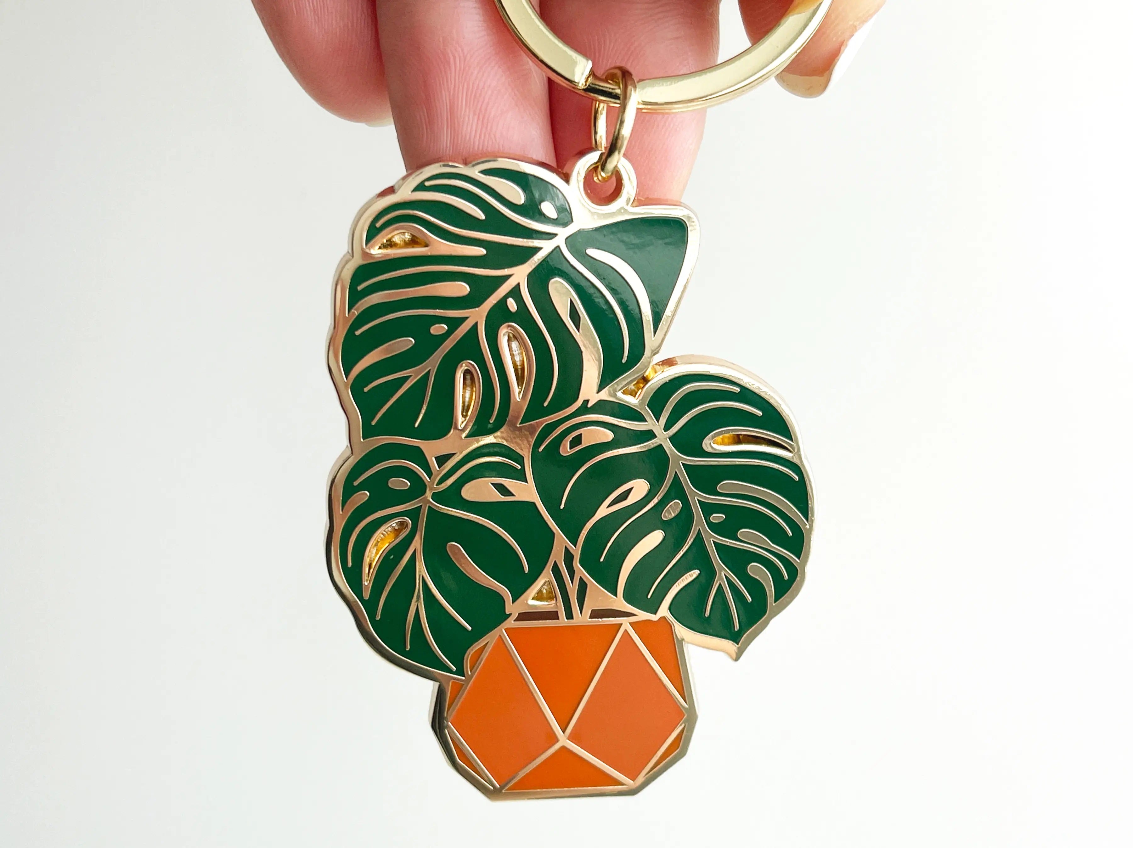 Monstera Plant Keychain