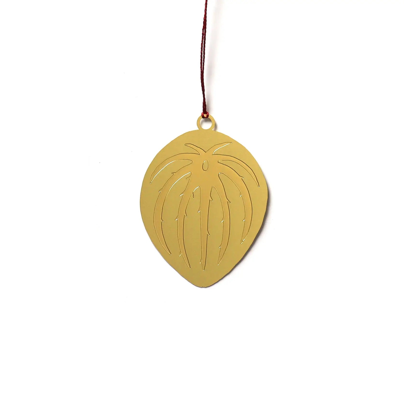 Plant Leaves Mini Brass Ornament Set