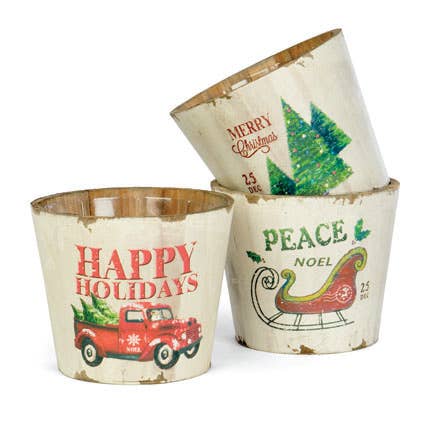 Christmas Wood Planters
