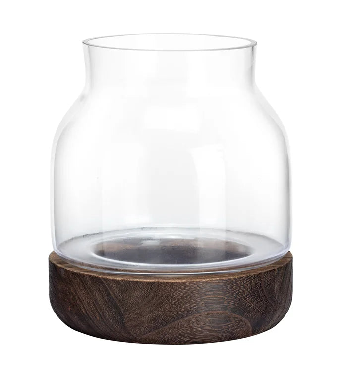 Dome Terrarium With Wood Base