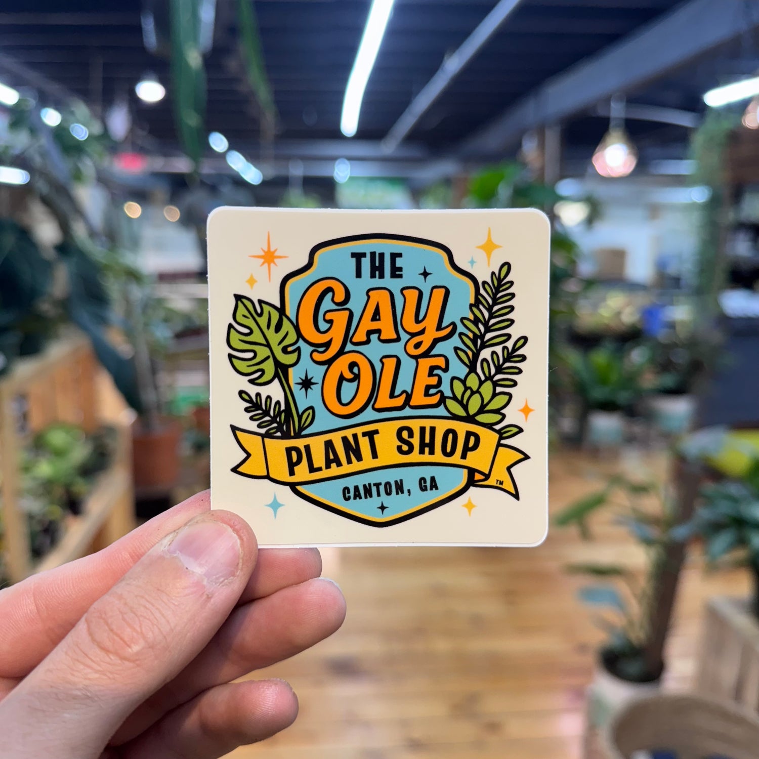 The Gay Ole Plant Shop™ Logo Square Sticker