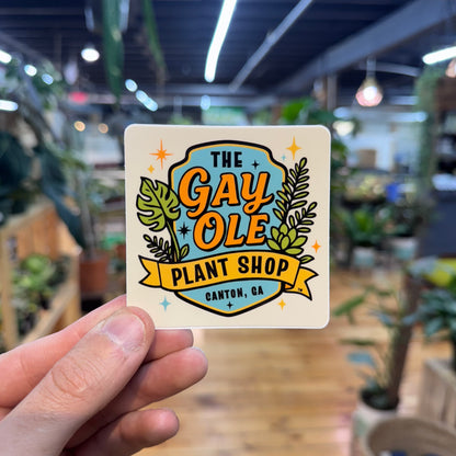 The Gay Ole Plant Shop™ Logo Square Sticker