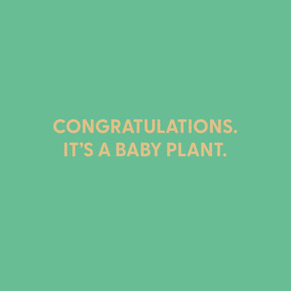 Congratulations. It’s a baby plant. Greeting Card
