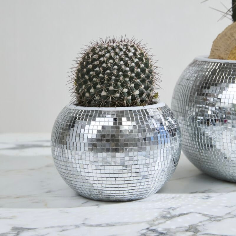 Disco Ball Planter 6.5” x 4.75”