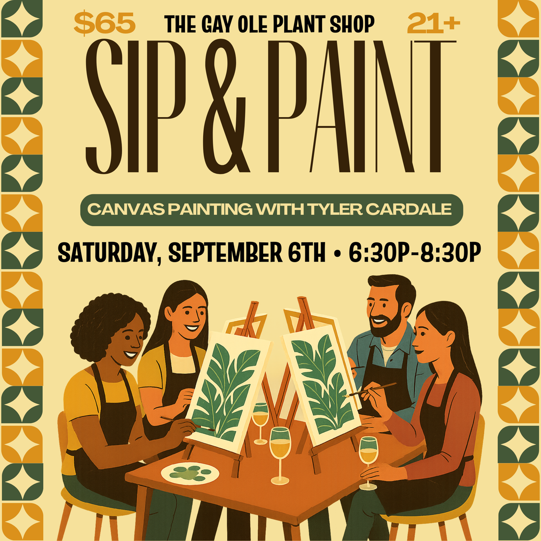 Sip &amp; Paint Canvas Painting