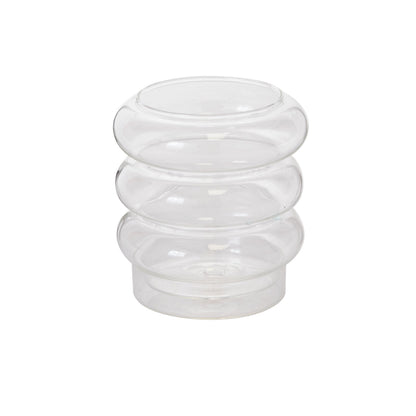 Stacked Rings Glass Pot